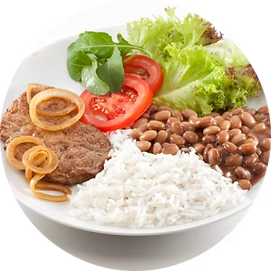 Prato de comida na rua